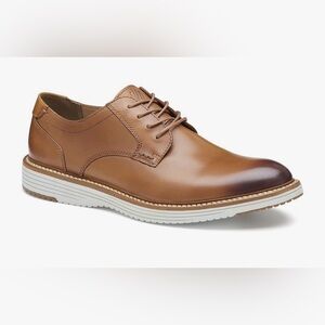 Johnston & Murphy Men's Hodges Plain Toe Lace-Up Leather Shoe size 10.5